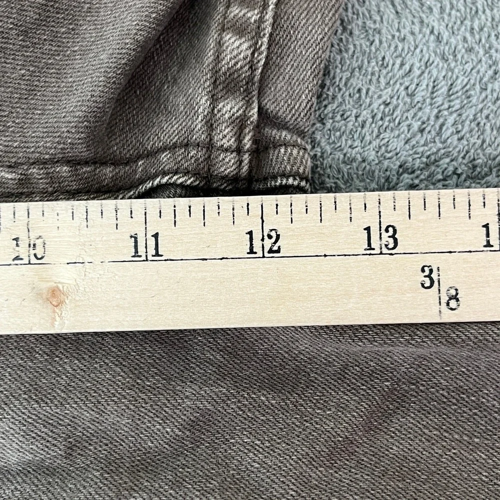 Miou Muse‎ Jeans Womens Medium Brown Denim Wide Leg Frayed Hem High Rise Stretch